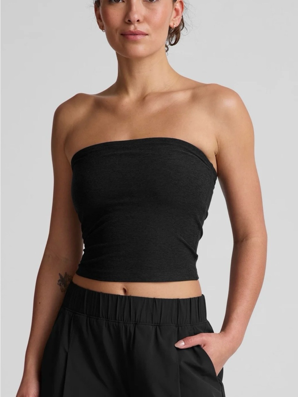 Beyond Yoga Black Strapless Tube Top